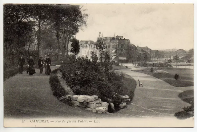 CAMBRAI  Nord CPA 59  vue du jardin public