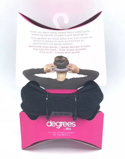 Degrees By 180s Discovery Women Black Fleece Ear Warmers Ladies Earmuffs Muffs 2