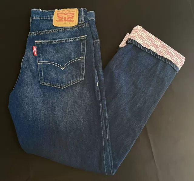 Levis Women’s 18 Regular Fit Tapered Cropped Cuffed Denim Blue Jeans Rare