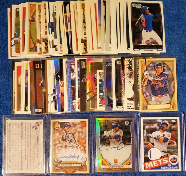New York Mets 100 ct lot of cards, Darling Auto, Relic, Inserts, RC'S, Vintage +