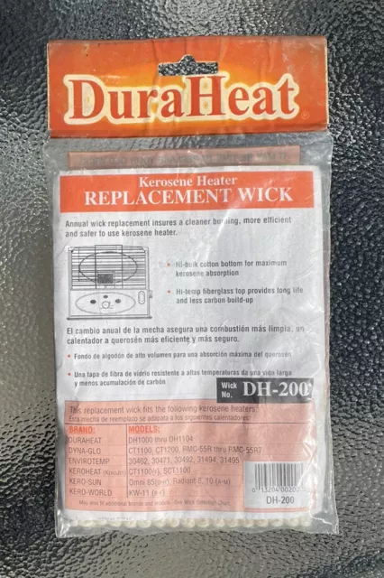 DuraHeat Kerosene Heater Replacement Wick No. DH-200 New Old Stock Sealed