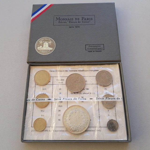 Coffret FDC 1973 ( 10 Fr Hercule ) Trés bel état