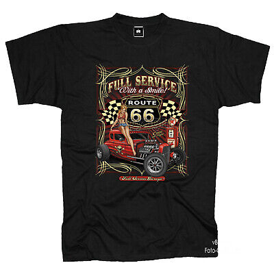 HOT Rod T-Shirt Rockabilly Vintage American Kustom Garage Car Auto * 1278 BL