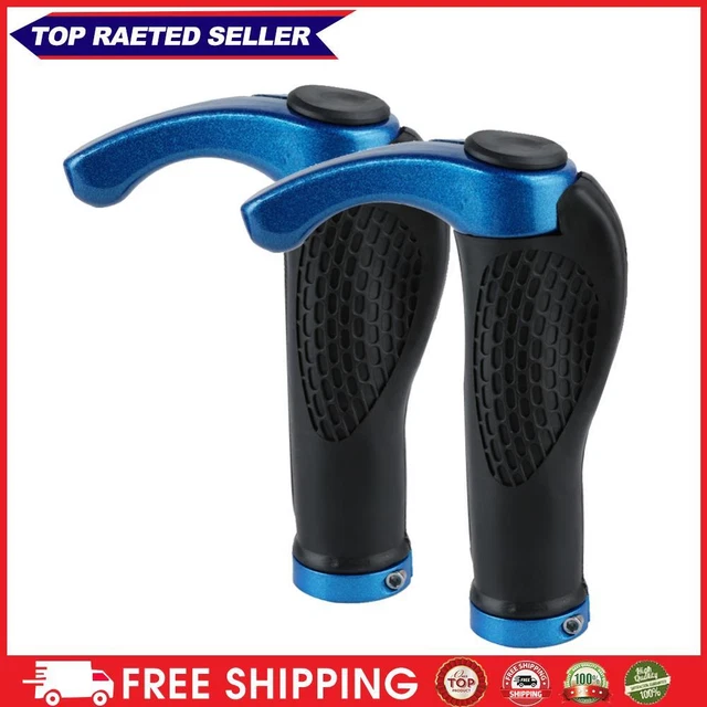 Manopole Bici Ergonomiche Crosser – Impugnature Comfort In Gomma Con Anello Alluminio – Antiscivolo E Universali Per Manubrio 22,2 Mm