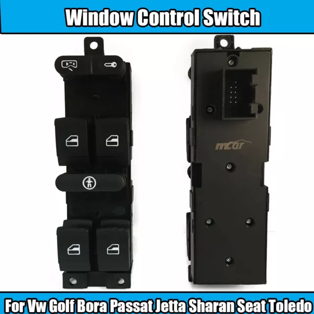 1x Window Control Switch For Vw Golf Bora Passat Jetta Sharan Seat Toledo Leon