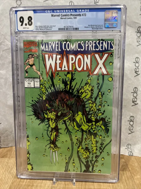 Marvel Comics Presents #73 🔥 CGC 9.8 🔥 Wolverine Weapon X Origin 1991 WP 1991