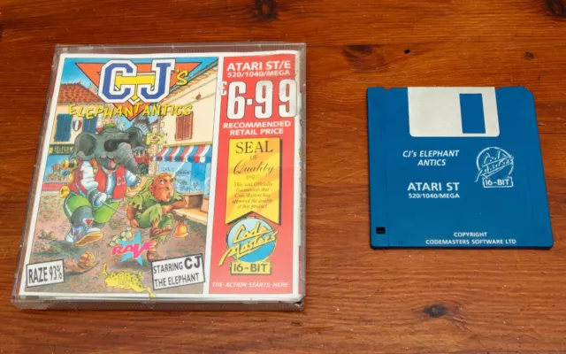 CJ's Elephant Antics - Atari ST game - boxed, complete - tested & working