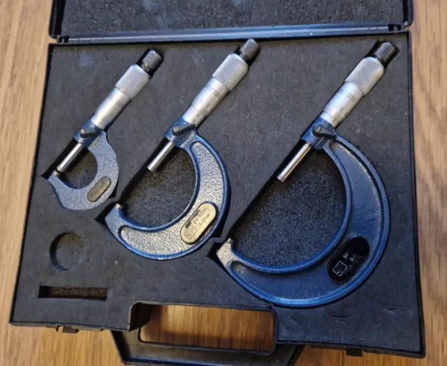 Moore & Wright Micrometers Set, Metric 0-25mm, 25-50mm, 50-75mm 99p Starting Bid