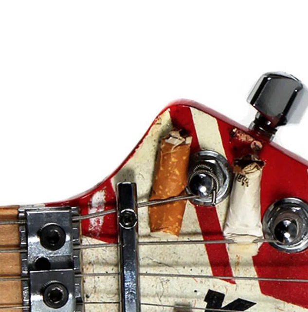 EDDIE VAN HALEN poster of KRAMER Headstock w/cigarettes too! guitar 24