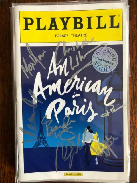 An American in Paris  cast signed playbill Opening Night Broadway New York 2015