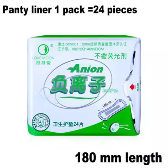 Brand New 2Pack=48PCS Winalite Anion Pads Lovemoon Sanitary Napkins Panty Liners