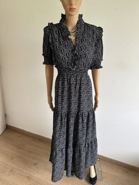 Robe longue noire et blanche Manoukian taille 40 jamais portée