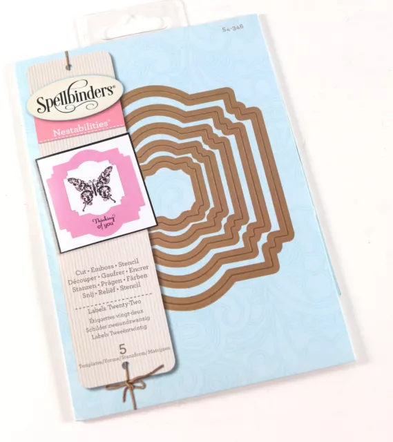 NUEVO - Hechbinders ""Nestabilities Labels Twenty Two"" Die S4-346