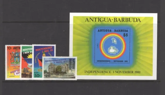 Antigua 633-636 637 MNH Independence