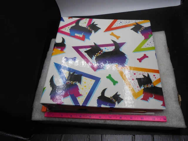 VINTAGE 1988 Lisa Frank Scottie Dog Photo Album 3 Ring Binder