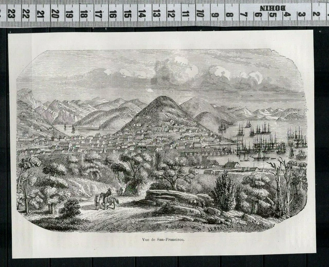 G58 / Gravure 1877 /  Vue De San Francisco
