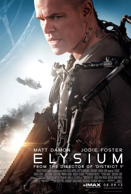 Elysium  - original DS movie poster - D/S 27x40 Matt Damon FINAL