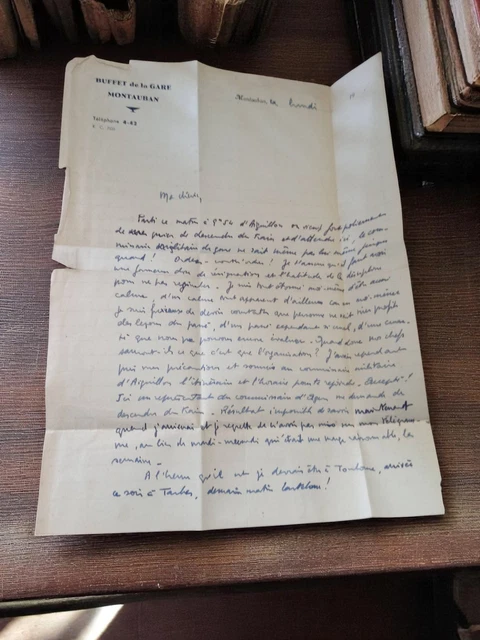 LETTRE MANUSCRITE PÉRIODE 1939-1945 à sa femme - Témoignage authentique