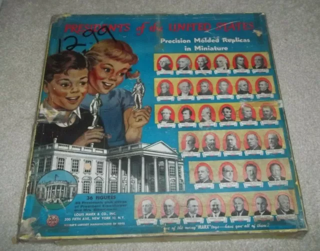 MARX 36 Miniature Presidents Of The United States 1950s including  BONUS FIGURES