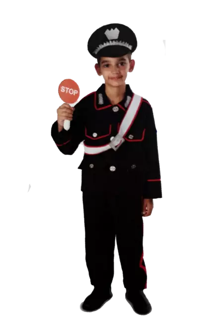 COSTUME CARNEVALE CARABINIERE Bambino Completo Di Accessori Paletta e  cappello EUR 36,99 - PicClick IT