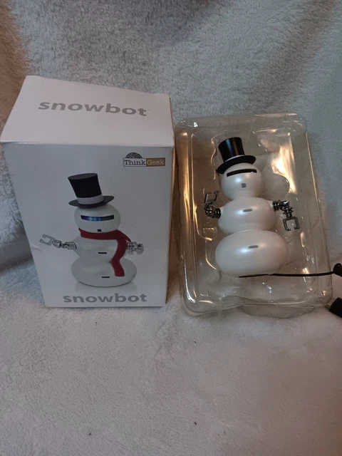 Think Geek Snowbot Snowman Caja USB Gadget Decoración Ilumina Sonidos Articulados