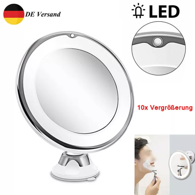 Schmink Spiegel mit LED Beleuchtung Kosmetik Spiegel Licht beleuchtet 10 fach DE