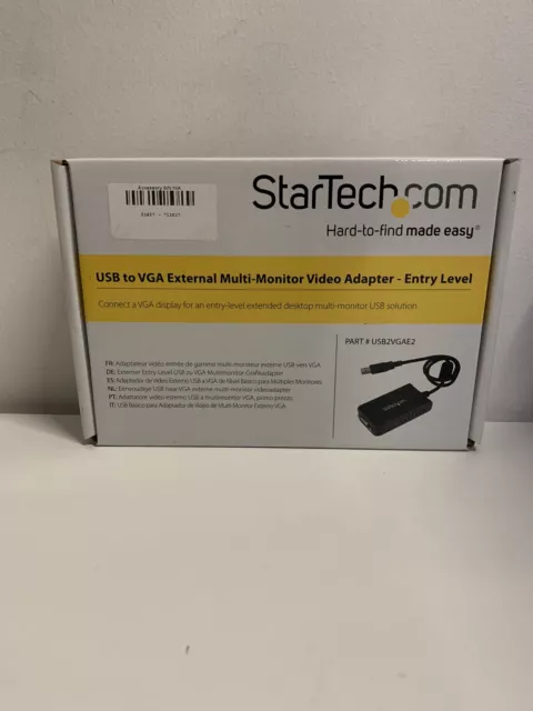 StarTech USB to VGA External Multi Monitor Video Adapter - Entry Level USB2VGAE2