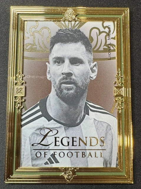 FUTERA UNIQUE NOSTALGIA Legends Of Football Lionel Messi Gold Framed ...