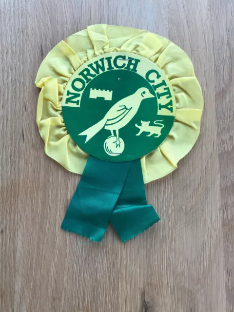 Vintage NORWICH CITY FOOTBALL ROSETTE