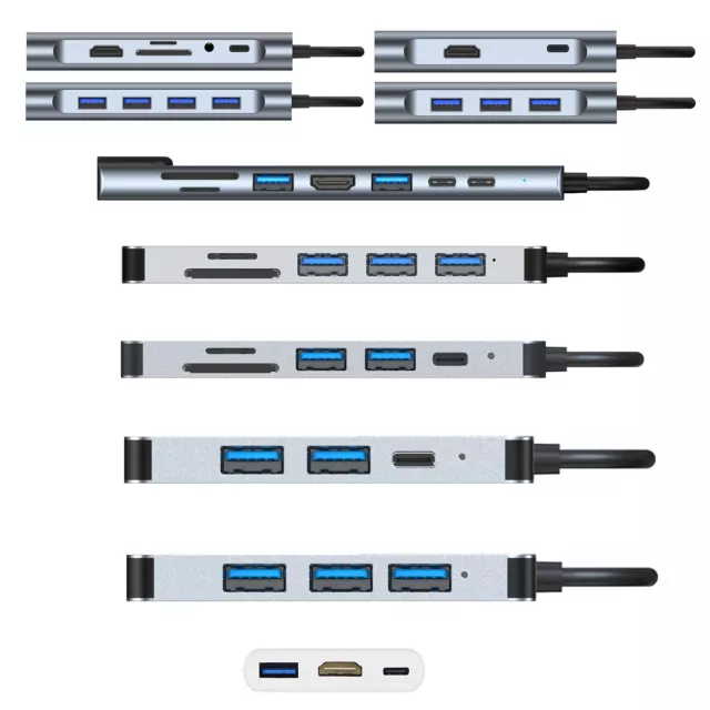 Für MacBook Air (M1,M2, 2022)USB-C Digital AV Multiport Adapter HUB HDMI RJ45