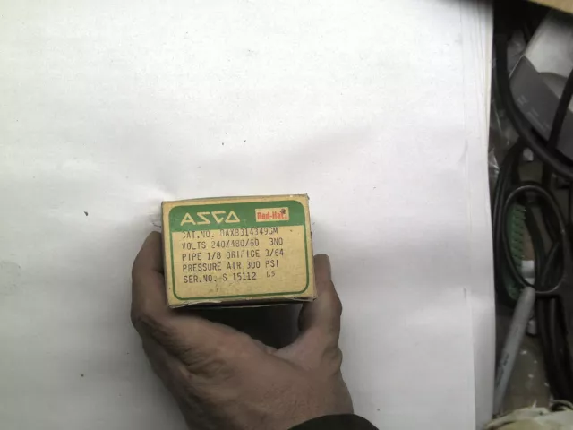 Asco Red-Hat Valve DAX8314B49GM 8314 240-480v 60Hz 3no pipe 1/8", orfice 3/64"