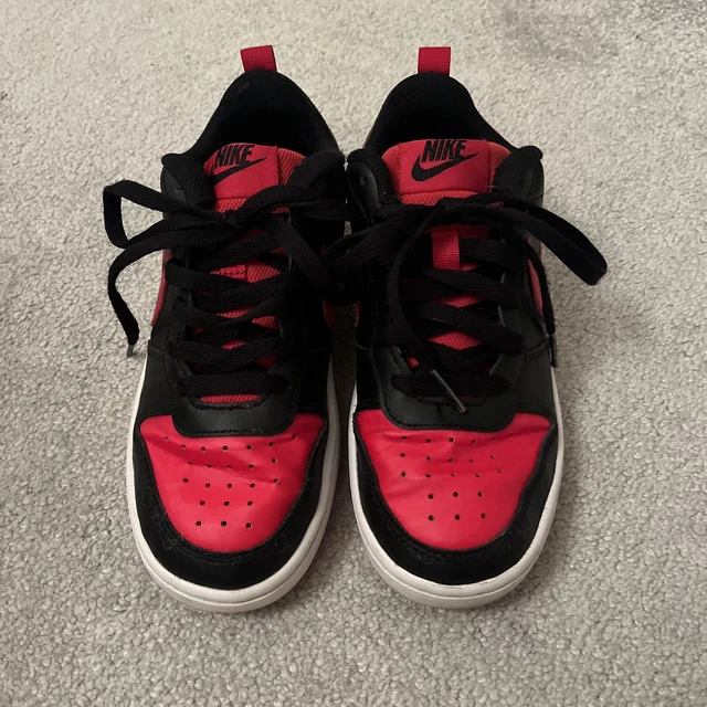 black & red court borough low 2 Boys Trainers Size 3 (junior)