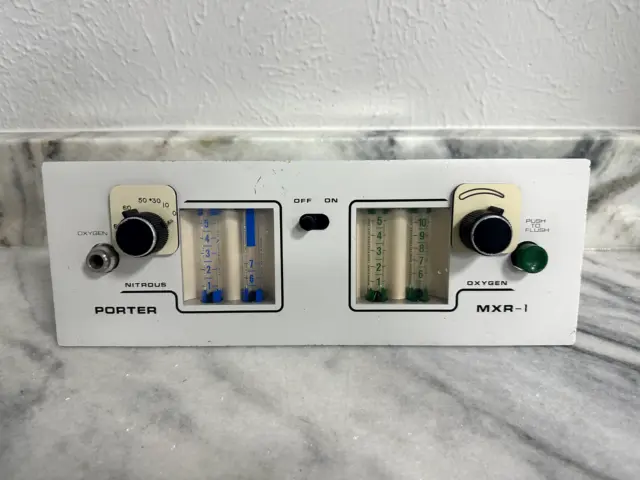 Porter MXR-1 Dental Nitrous & Oxygen Flowmeter