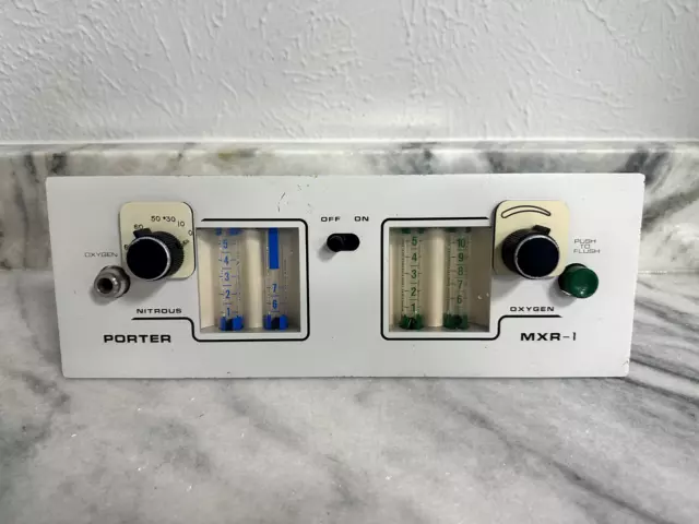 Porter MXR-1 Dental Nitrous & Oxygen Flowmeter