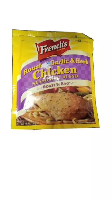 French's Roasted Garlic & Herb Chicken RARE Seasoning Blend Bag Rare HTF