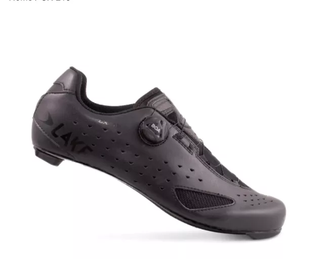 Lake CX219 Road Cycling Shoes | EU 43 UK 9 Normal Width | Black | RRP £220.