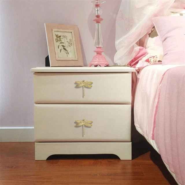 1PC Laiton Libellule Boutons Tiroir Armoire Poignée Doré Commode Tirer Placard