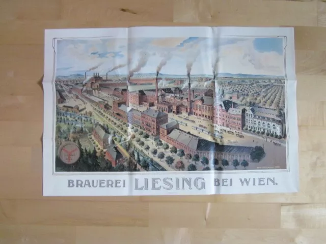Faksimile Plakat Brauerei Liesing bei Wien