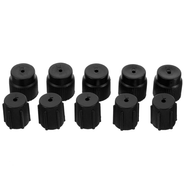 10pcs Air Conditioning Valve Caps Car High And Low Pressure Ac Conditioner
