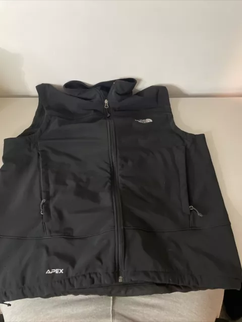 The North Face TNF Apex Vest Mens XL Black Bionic Softshell Jacket Outdoor