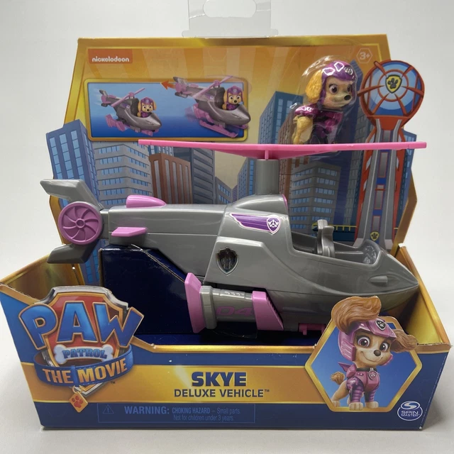 NEW PAW PATROL The Movie Skye Deluxe Vehicle with Pup Figure Toy