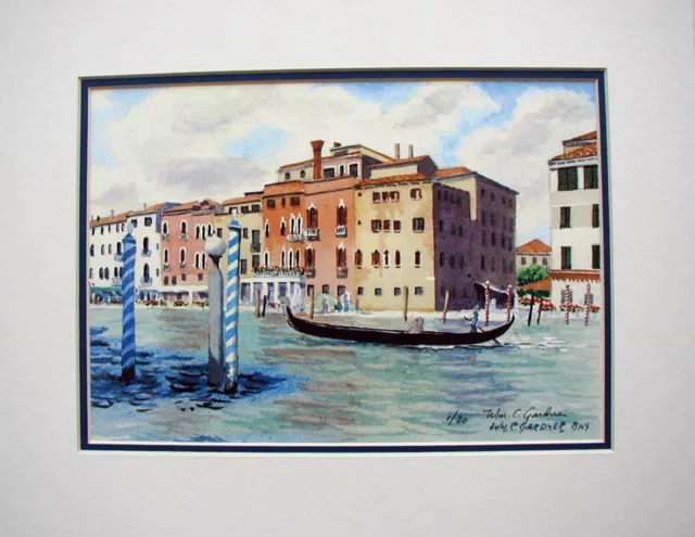 Venice Grand Canal Italy signed/numbered  8" x 10" watercolor print landscape