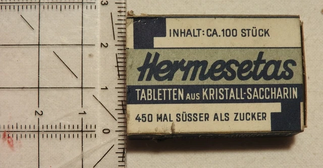 Miniatur - Hermesetas Saccharin -Tabletten Schachtel - OVP - Apotheke (16)