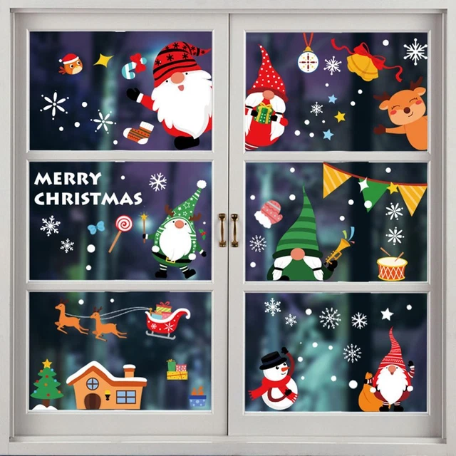 Frohe Weihnachten Fenster aufkleber Weihnachts mann Dekoration des neuen Jahres