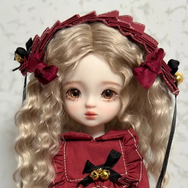 1/6 BJD Doll Cute 11 inch Girl Doll + Dress Long Curly Wavy Wigs Makeup Lifelike