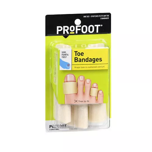 Profoot Orteil Bandages M 3 CT Chaque Par Profoot