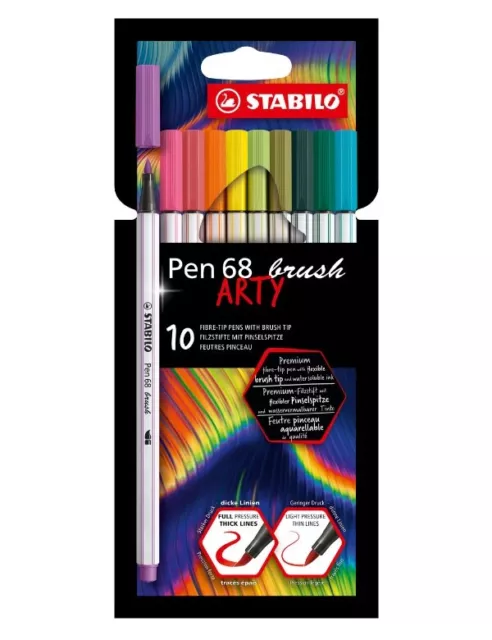 Stabilo® Pen 68 Brush 10Er Arty Kartonetui Filzstift Neu Ovp