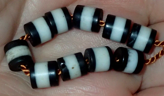 10 Ancient Tibetan, Tibet worry Glass Amulet Pendant Beads, 6-7mm, #S5862
