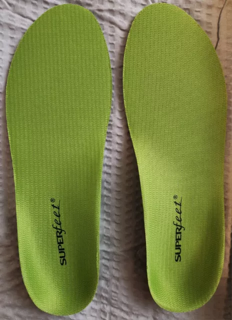 Superfeet Green Insoles Orthotic Arch Support Women 6.5-8 Men  5.5-7 Size C