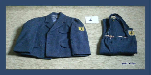 ABITO INVERNALE BAMBINI BAMBINI A RIGHE Nuovo DONALD Retro Vintage anni 60 - 70 Greco